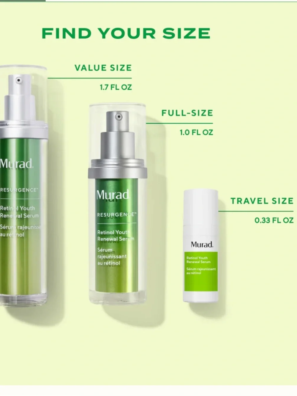 NWT Full Size! 30ml / 1oz MURAD ‘Resurgence’ Retinol Youth Renewal Face Serum